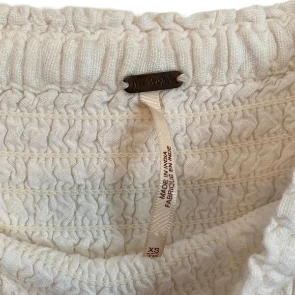 Free People Counting Daisies Embroidered Off-the-Shoulder Smock Dress - Picture 2 of 9